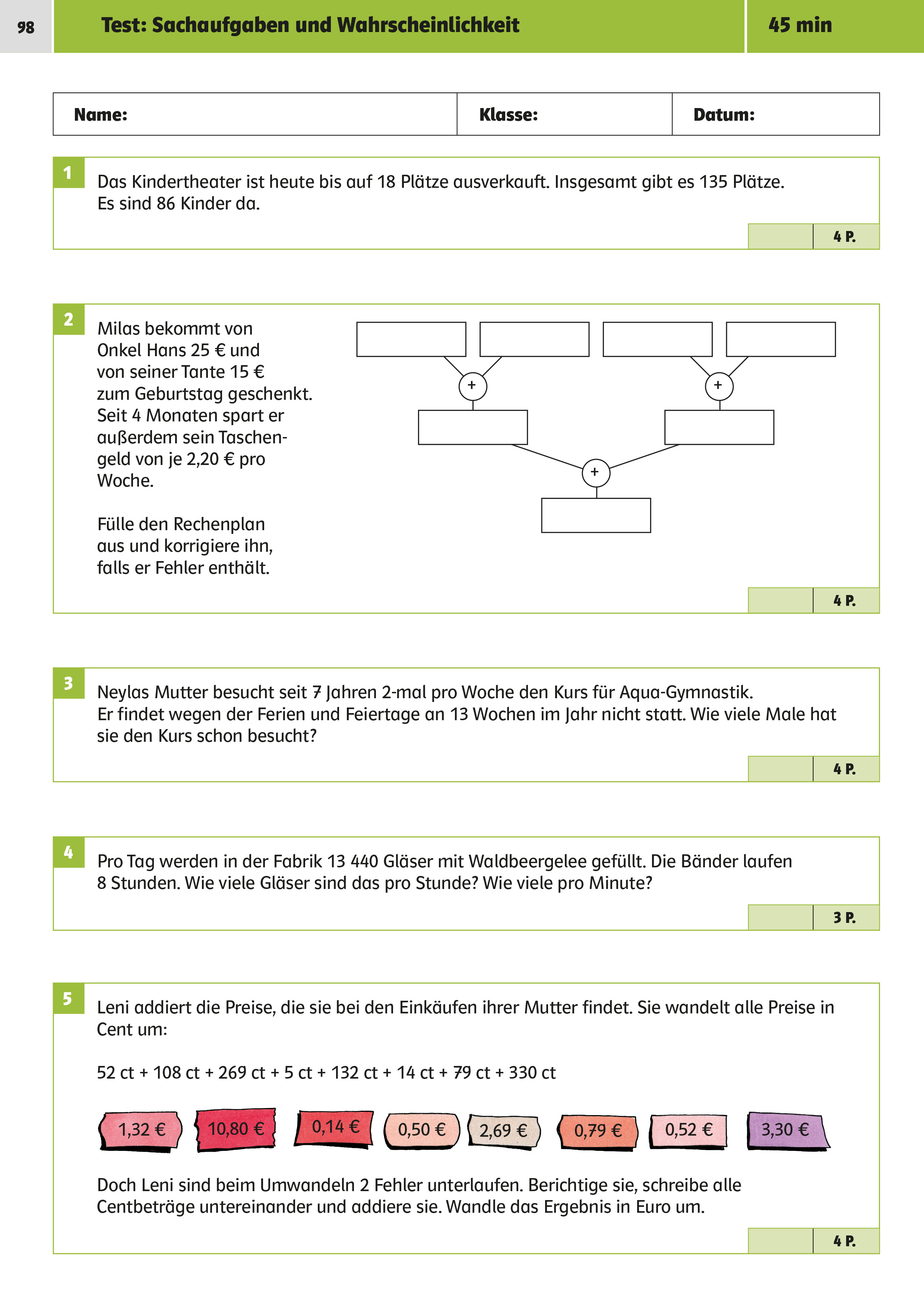 Sicher ins Gymnasium Mathematik  4. Klasse