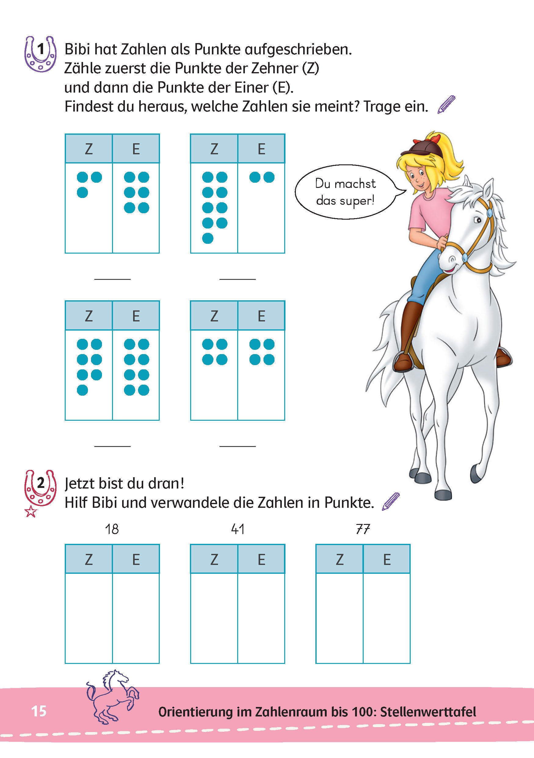Bibi & Tina: Mein Lernrätsel-Block Mathematik für die 2. Klasse