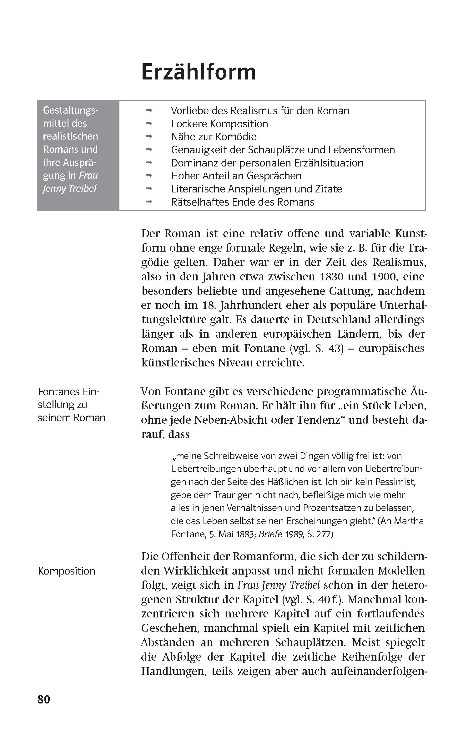 Klett Lektürehilfen Theodor Fontane, Frau Jenny Treibel
