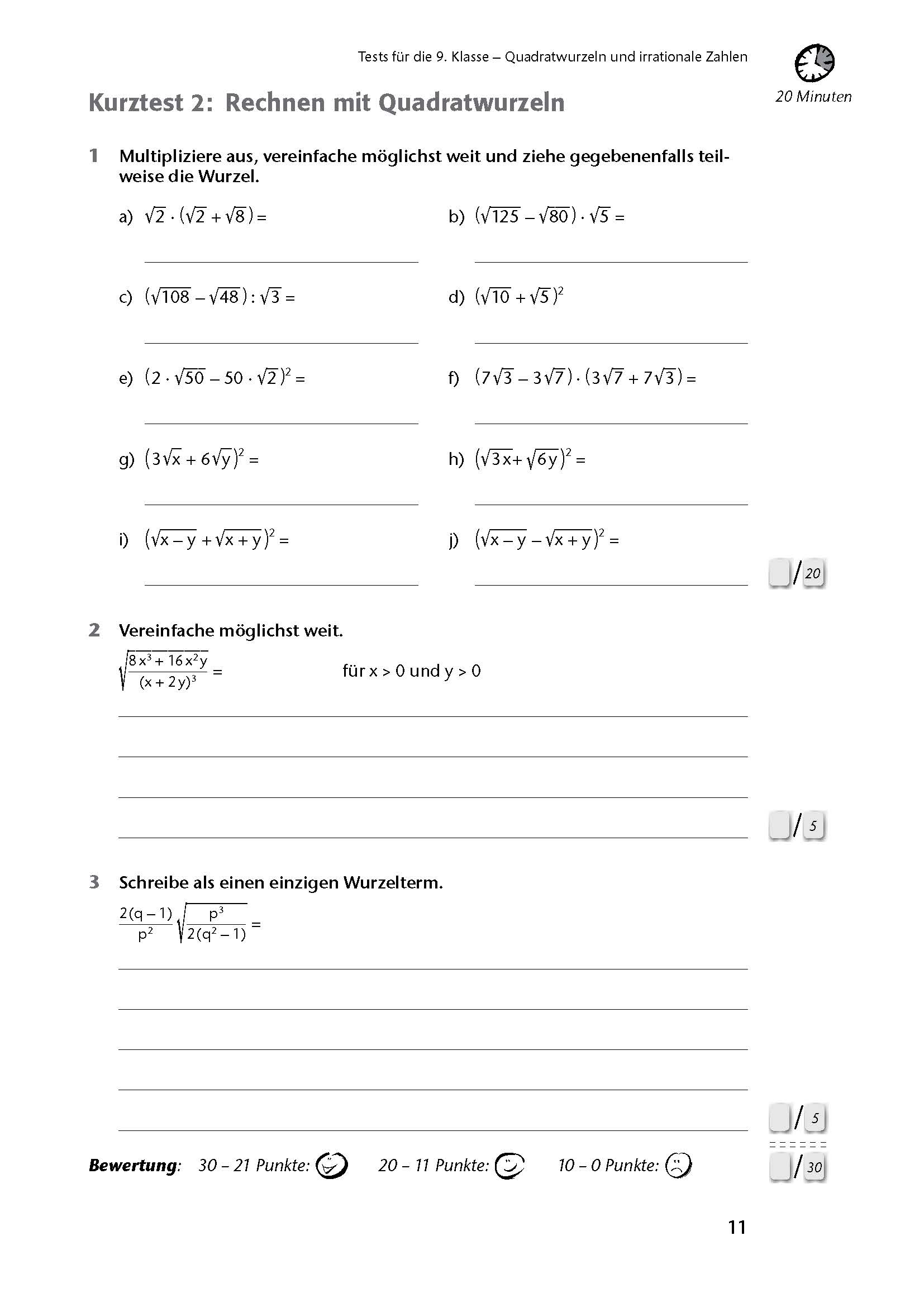 Fit in Test und Klassenarbeit – Mathematik 9./10. Klasse Gymnasium