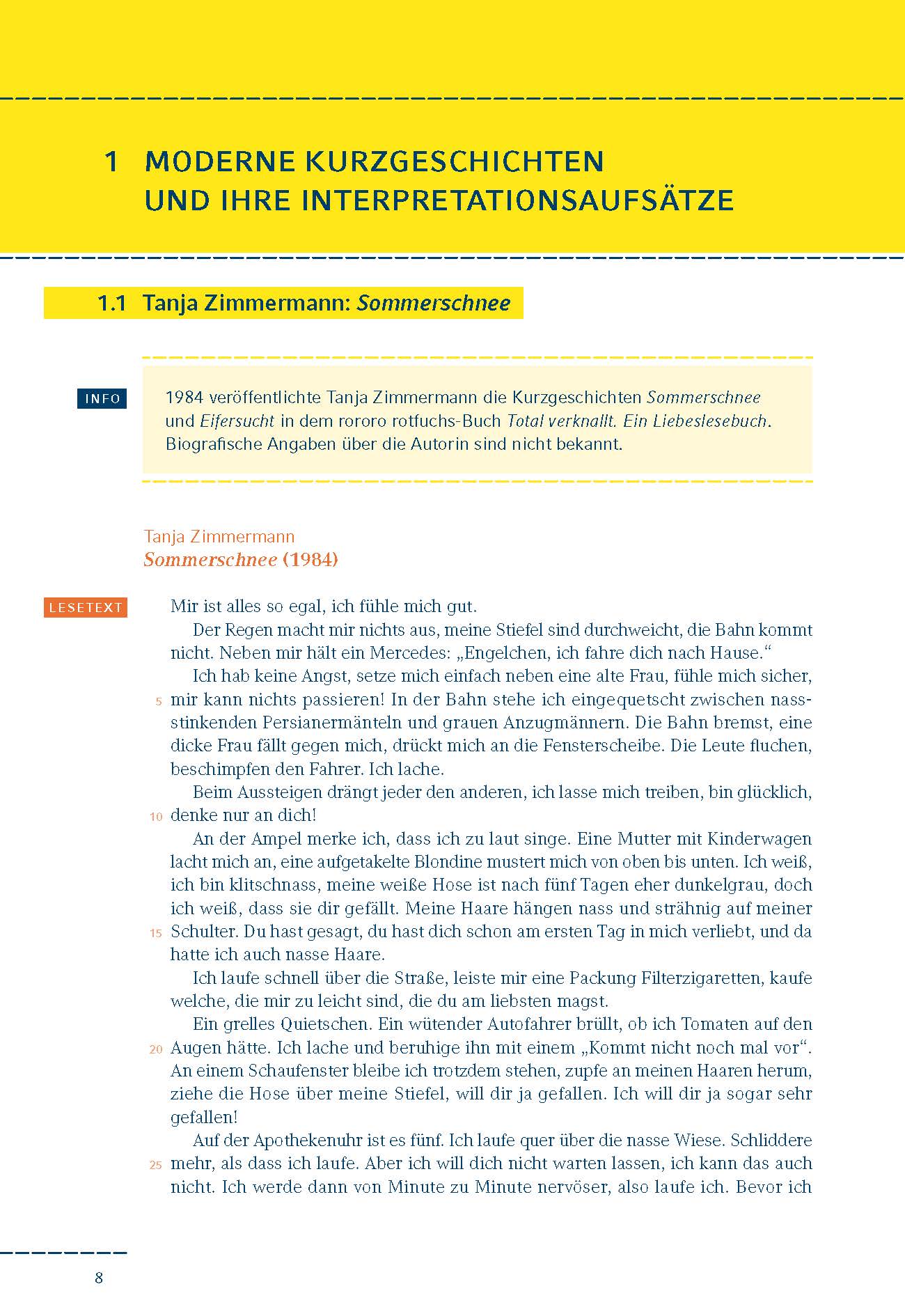 Moderne Kurzgeschichten interpretiert